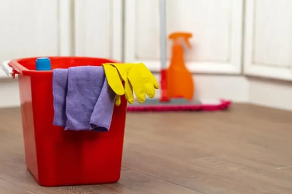 Tidy bedroom kept fresh by Bright Glow's biweekly cleaning service in Schertz, TX